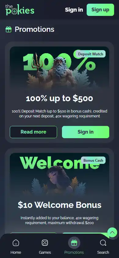 The Pokies Casino screenshot 6