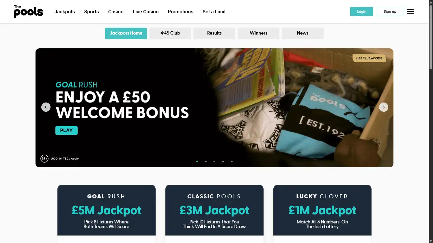 The Pools Casino screenshot 1