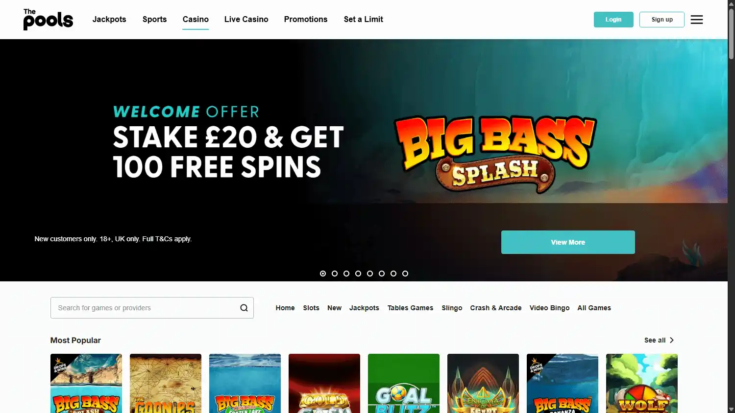 The Pools Casino screenshot 2