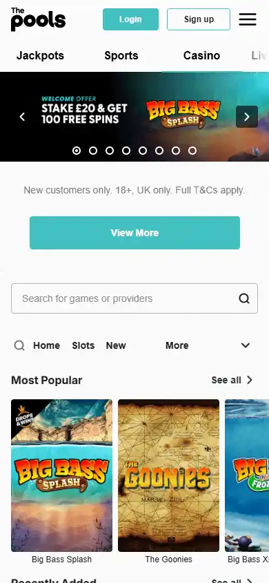 The Pools Casino screenshot 5
