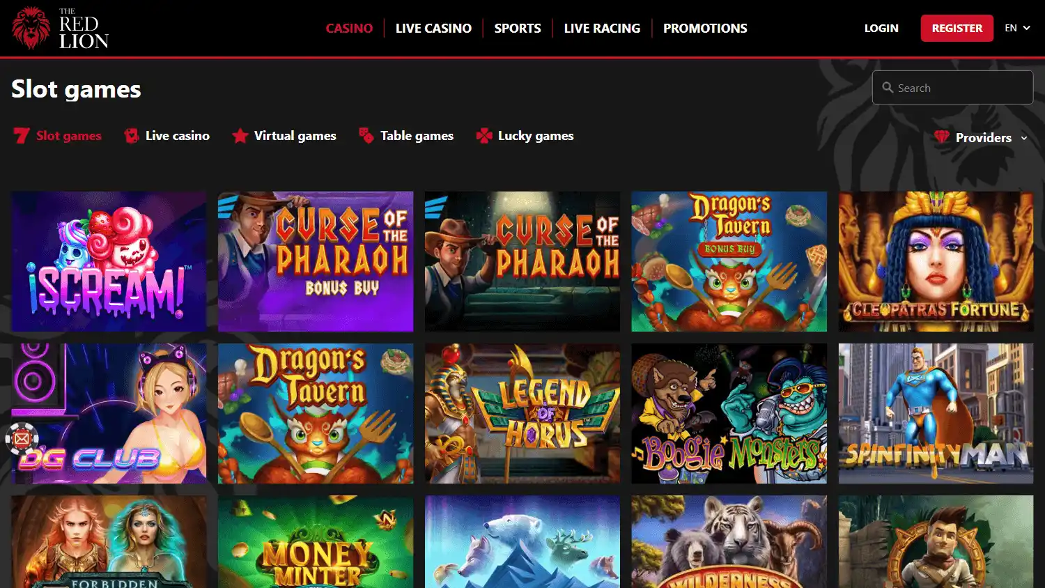 The Red Lion Casino screenshot 2