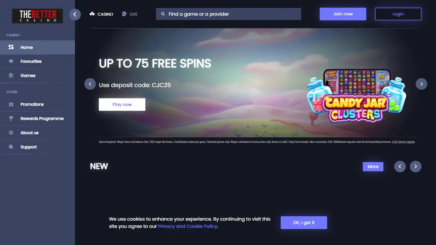 TheBetterCasino screenshot 1