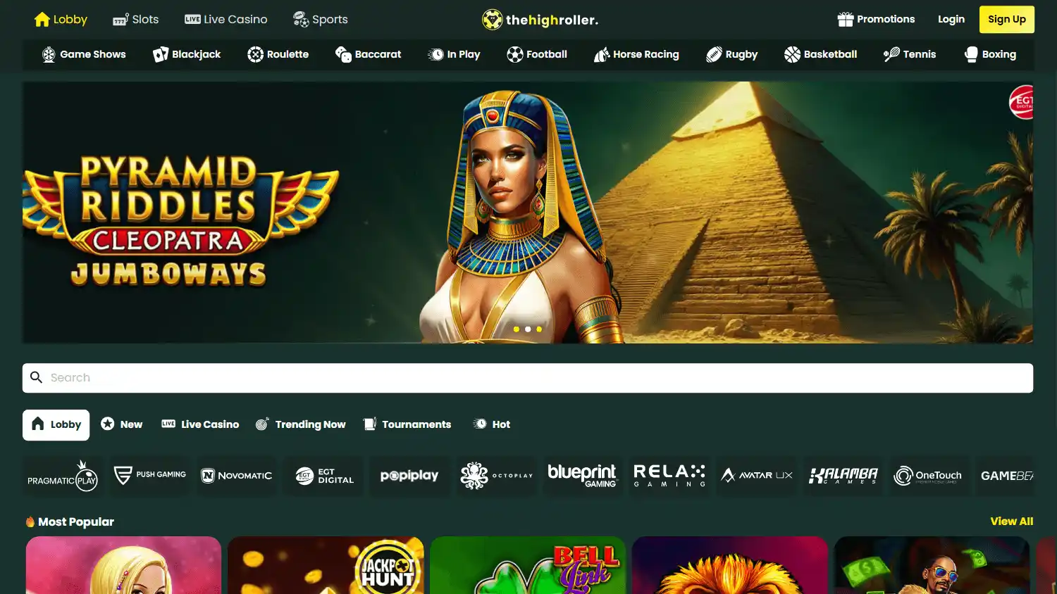 TheHighRoller Casino screenshot 1