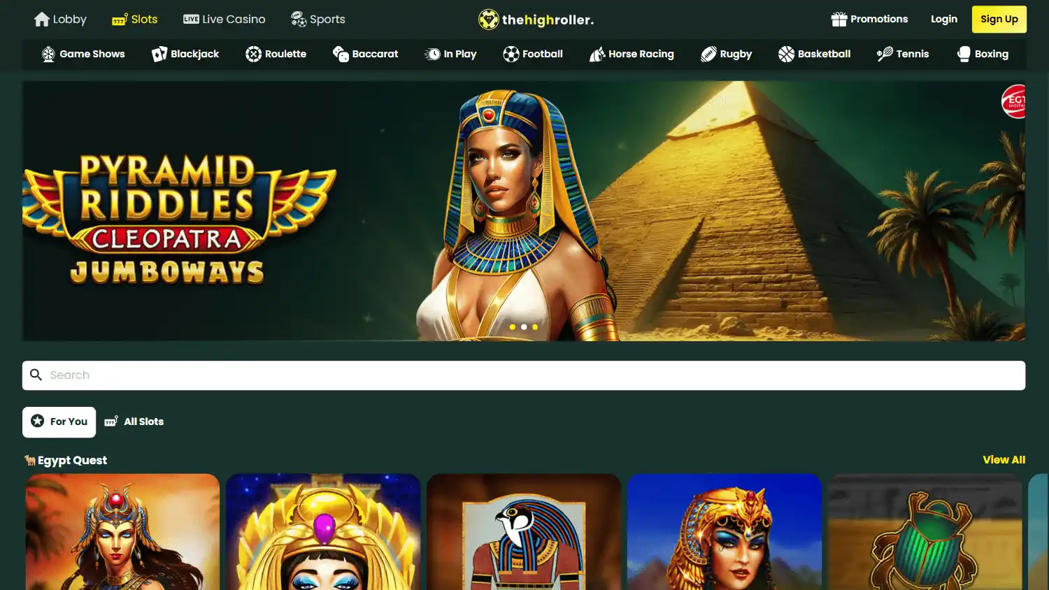 TheHighRoller Casino screenshot 2