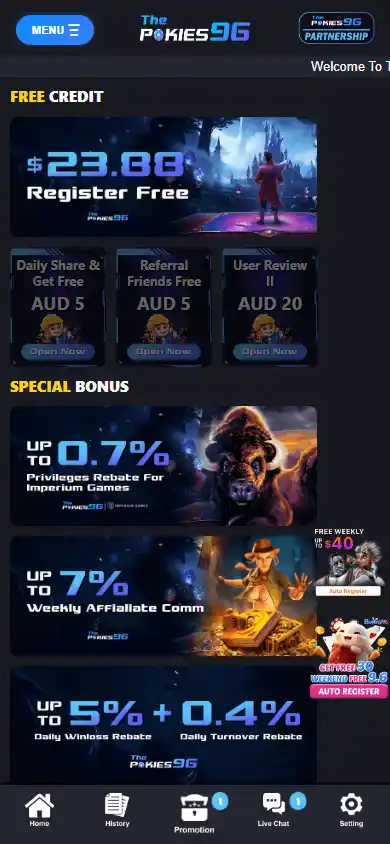 ThePokies96 Casino screenshot 5