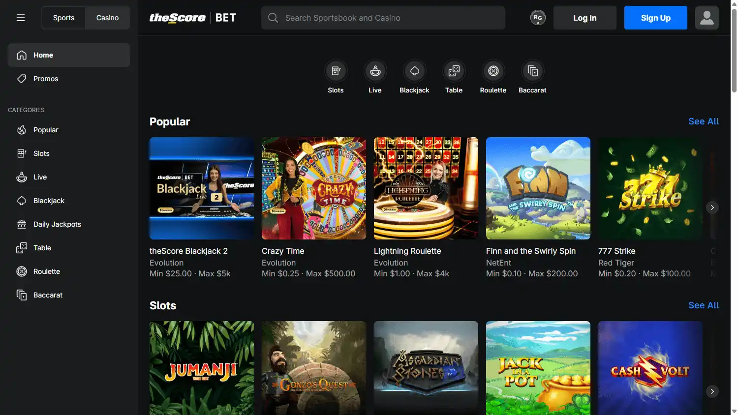 theScore Casino screenshot 2