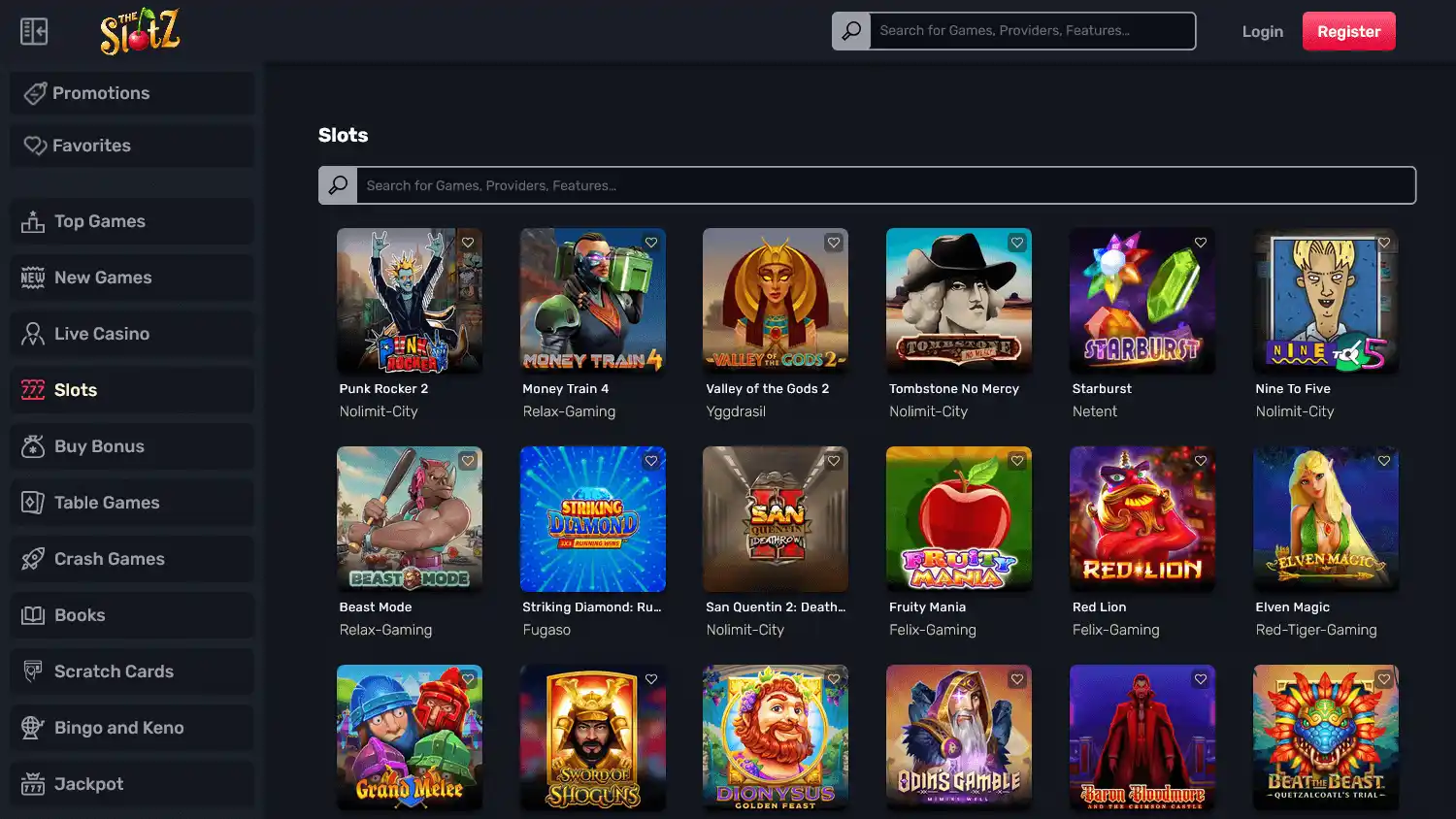 TheSlotz Casino screenshot 2