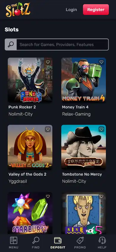 TheSlotz Casino screenshot 4
