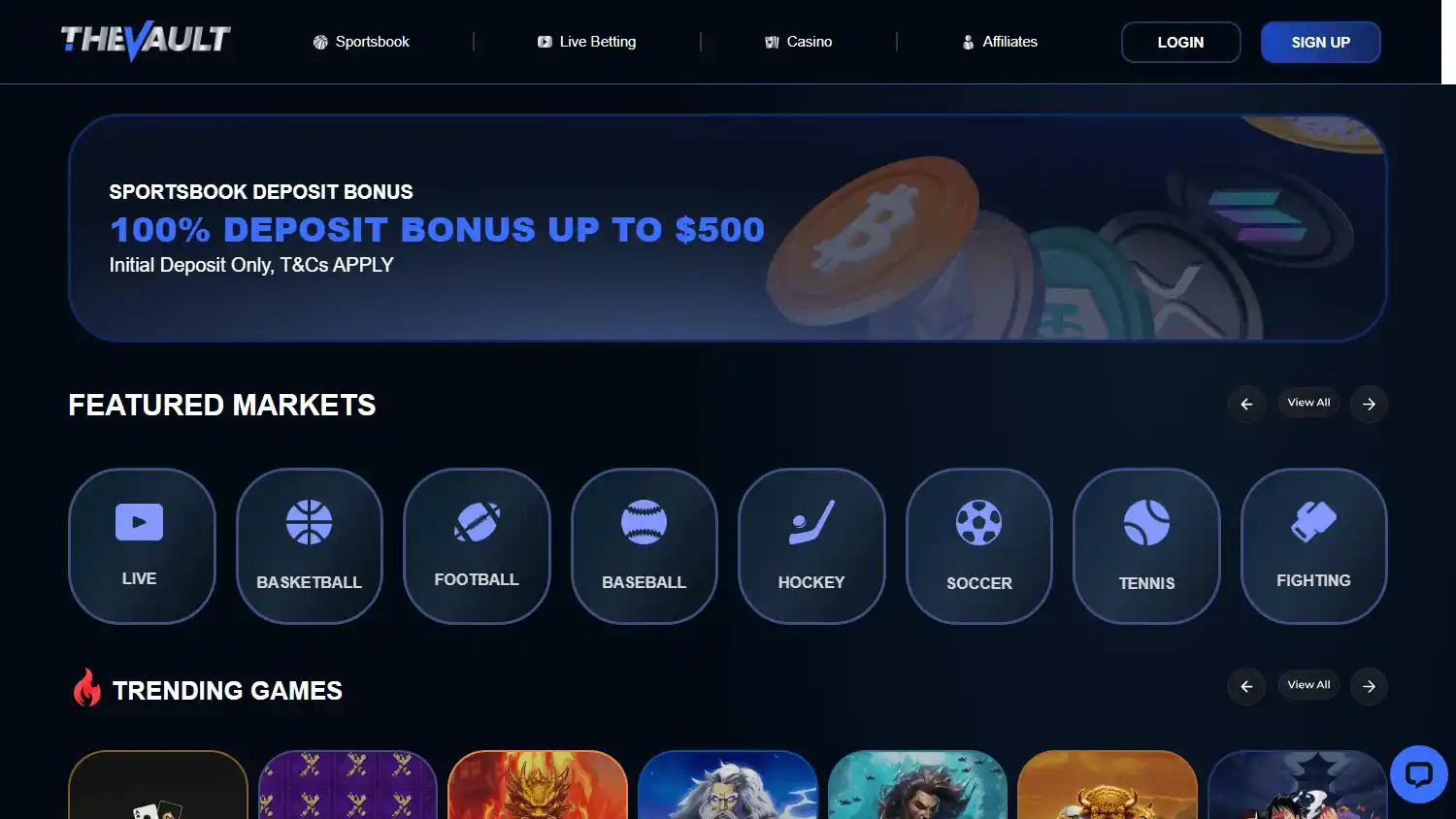 TheVault Casino screenshot 1