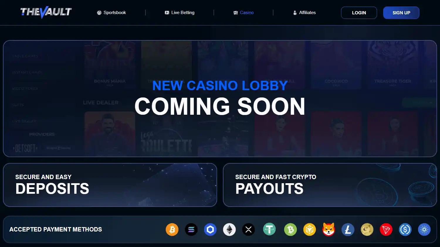 TheVault Casino screenshot 2