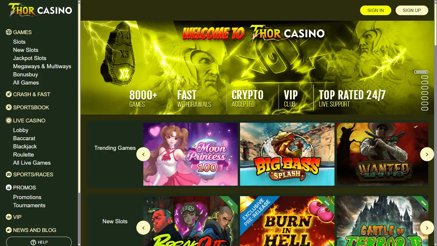 Thor Casino screenshot 1