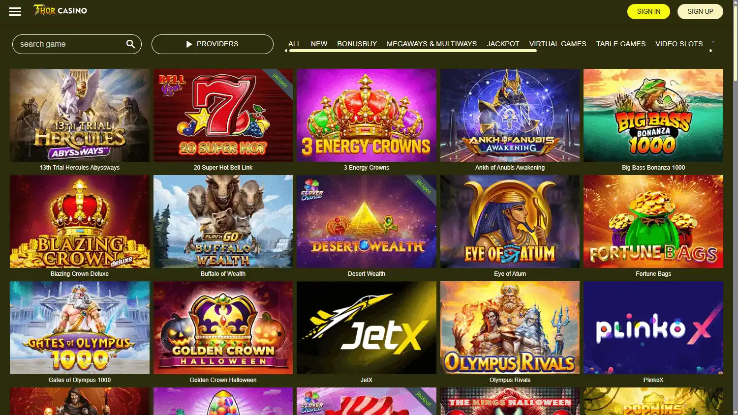 Thor Casino screenshot 2
