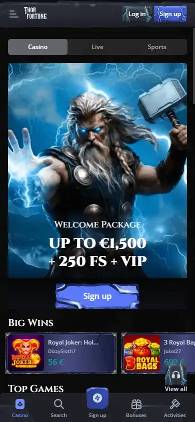 ThorFortune Casino screenshot 4