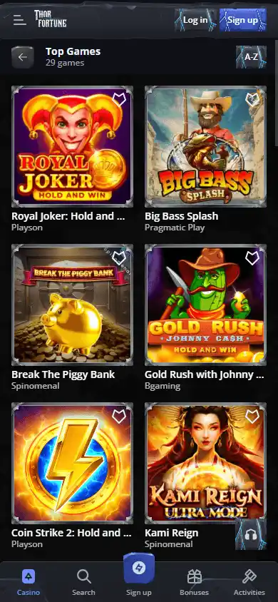 ThorFortune Casino screenshot 5