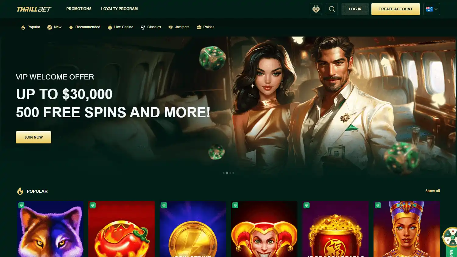 ThrillBet Casino screenshot 1