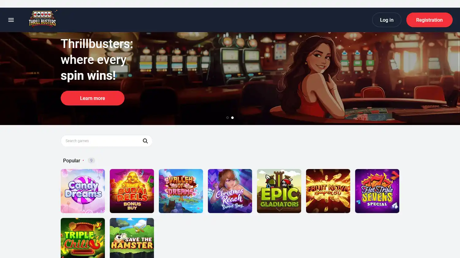 Thrillbusters Casino screenshot 1