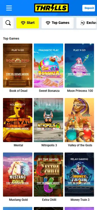 Thrills Casino screenshot 4