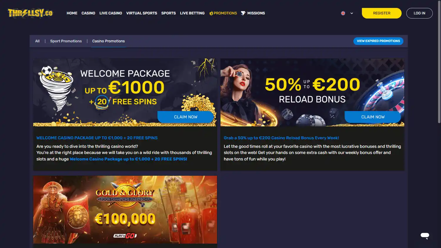 Thrillsy Casino screenshot 3