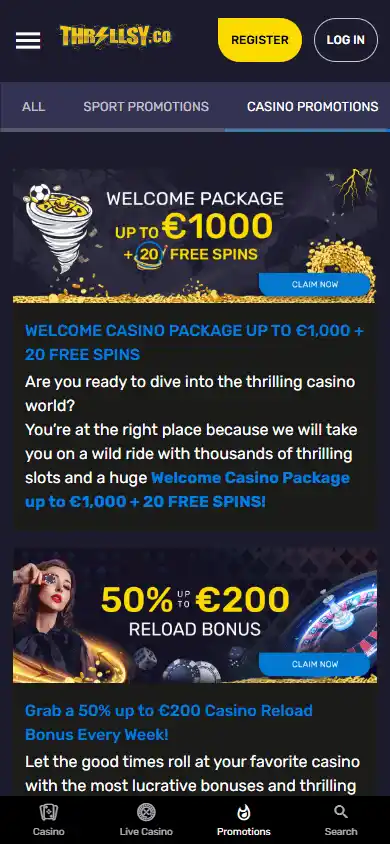 Thrillsy Casino screenshot 6