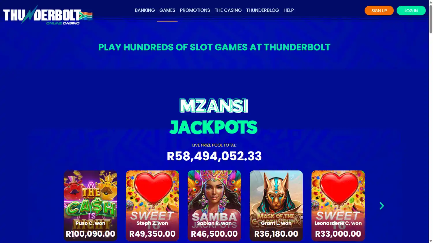 Thunderbolt Casino screenshot 2