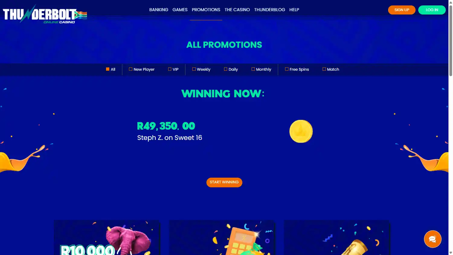 Thunderbolt Casino screenshot 3
