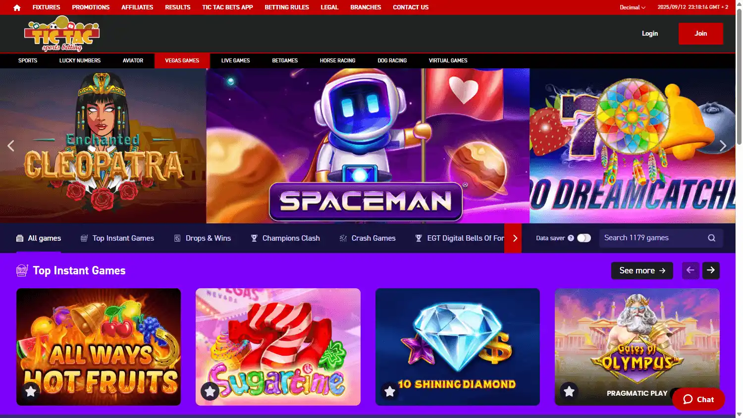 Tictacbets Casino screenshot 2