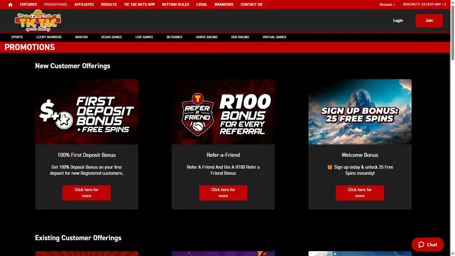 Tictacbets Casino screenshot 3