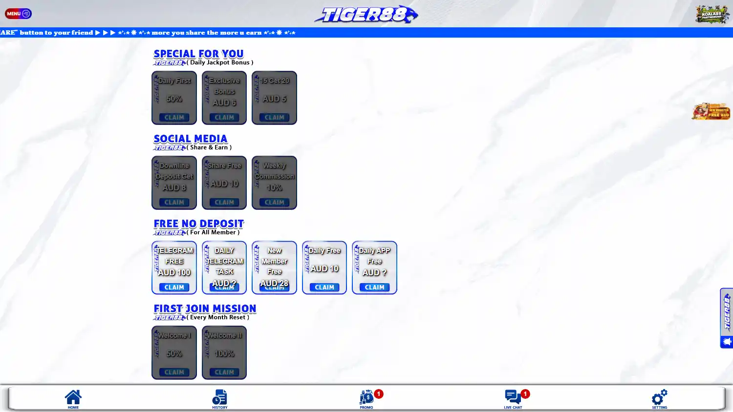 Tiger88 Casino screenshot 2