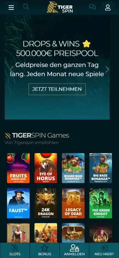TigerSpin Casino DE screenshot 4