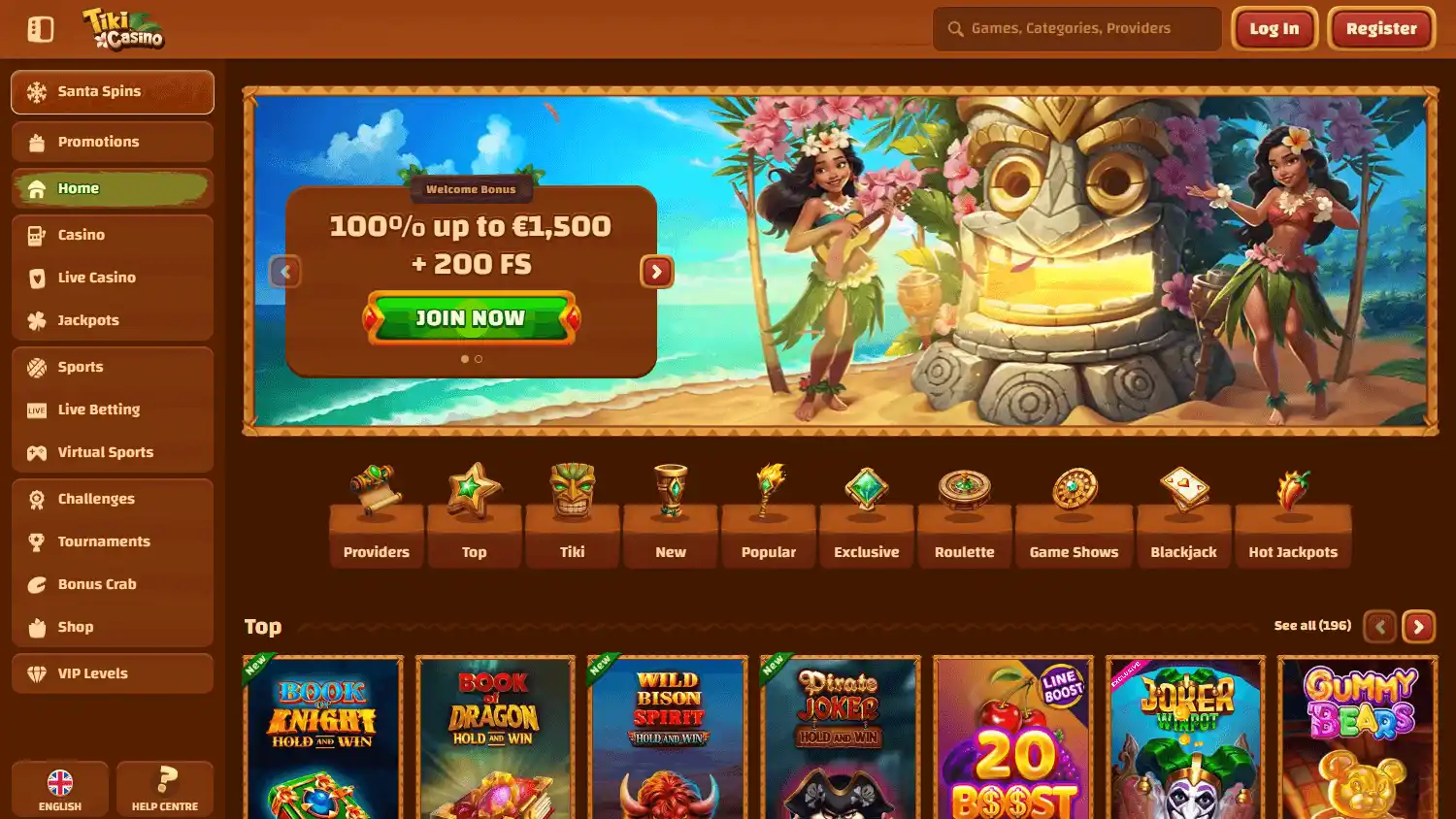 Tiki Casino screenshot 1
