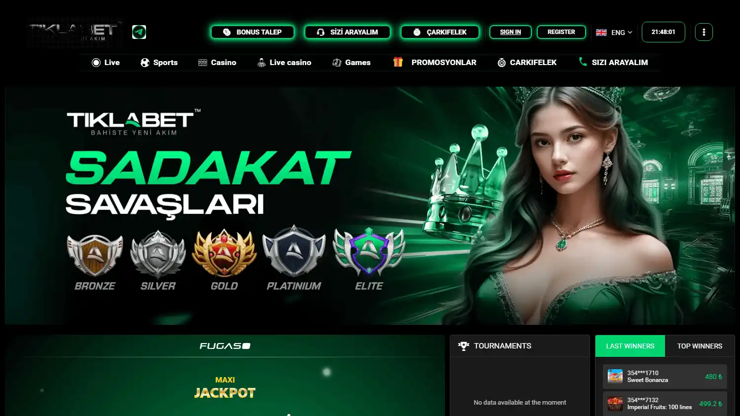 Tiklabet Casino screenshot 2