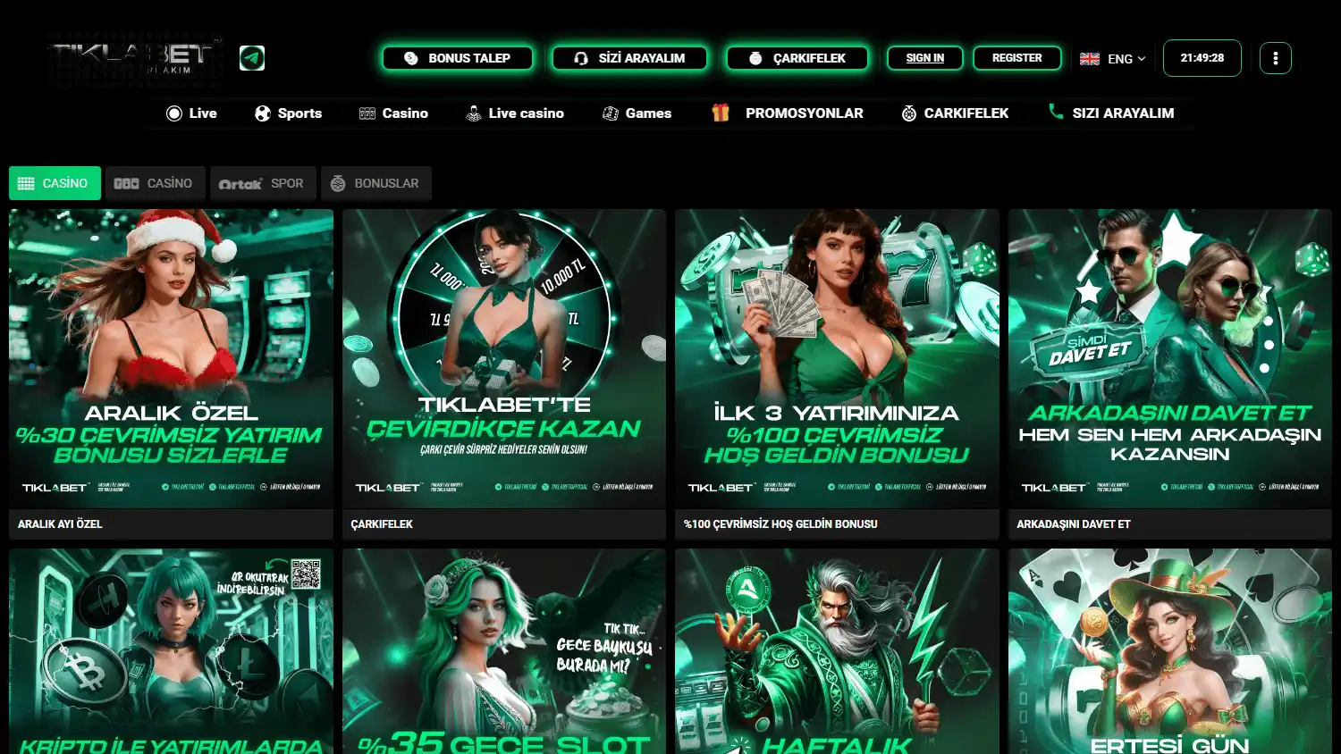 Tiklabet Casino screenshot 3