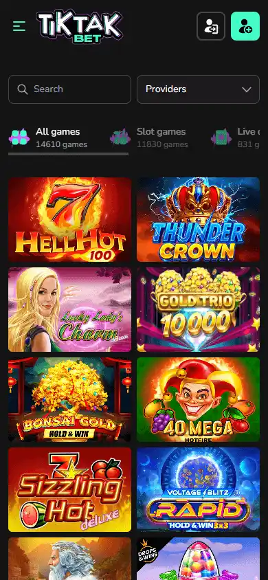 TikTak Bet Casino screenshot 5
