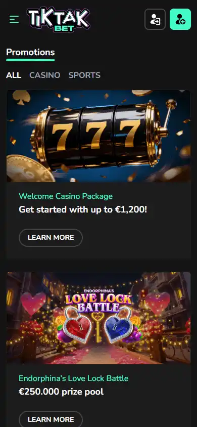 TikTak Bet Casino screenshot 6