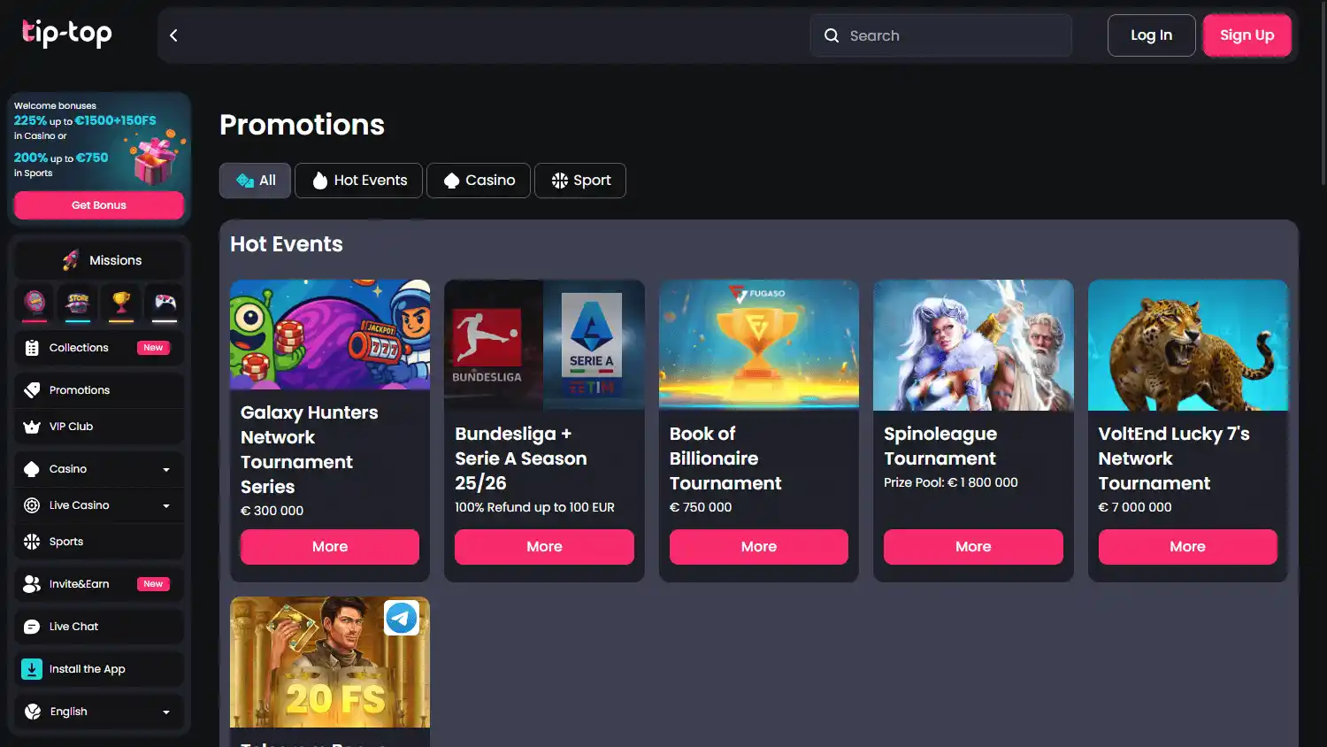Tip-Top.bet Casino screenshot 3