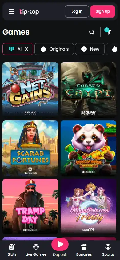 Tip-Top.bet Casino screenshot 5