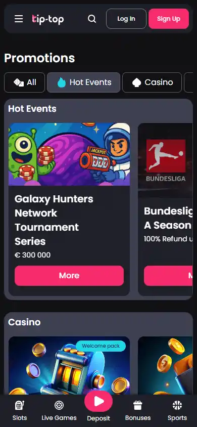 Tip-Top.bet Casino screenshot 6