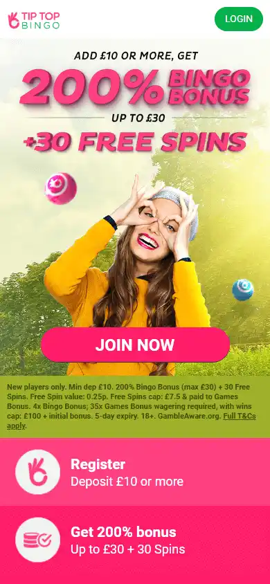 Tip Top Bingo Casino screenshot 2