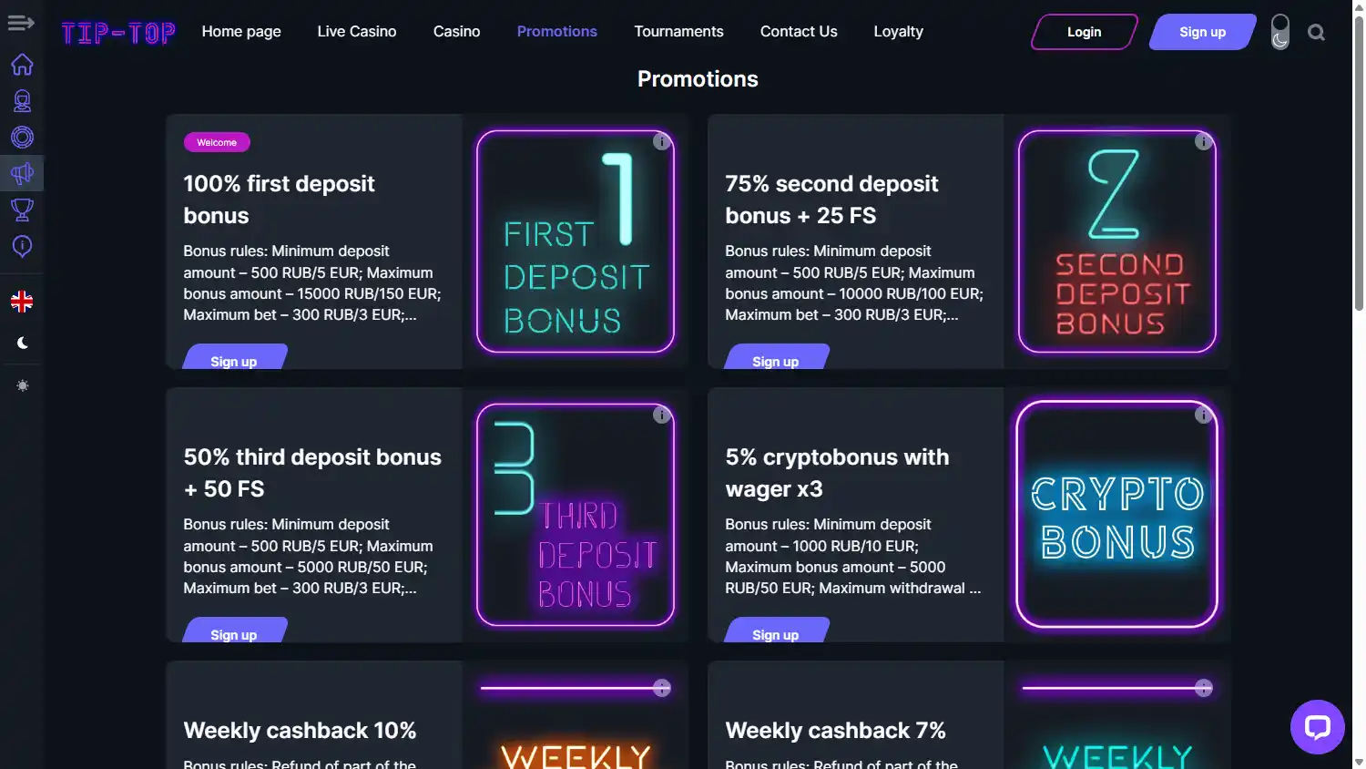 Tip-Top Casino screenshot 3