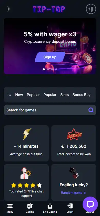 Tip-Top Casino screenshot 4