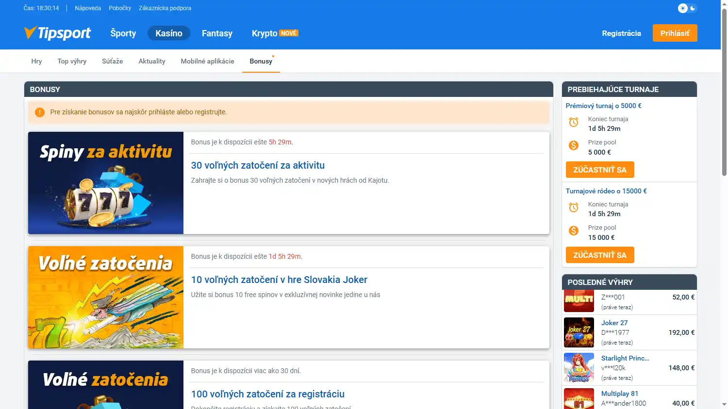 Tipsport Casino screenshot 4