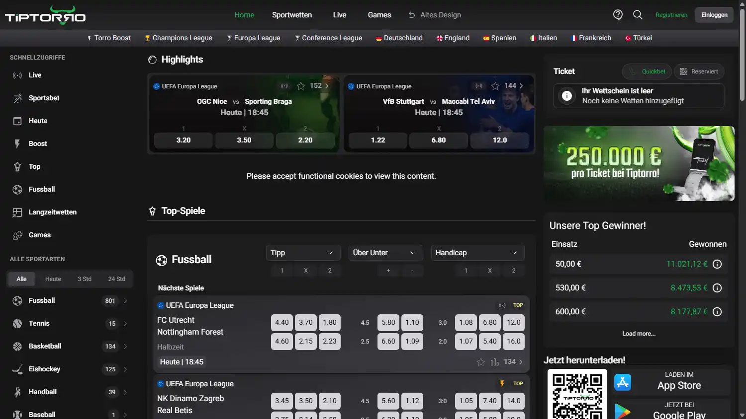 Tiptorro Casino screenshot 1