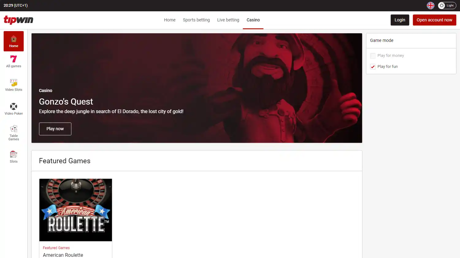 Tipwin Casino DE screenshot 3