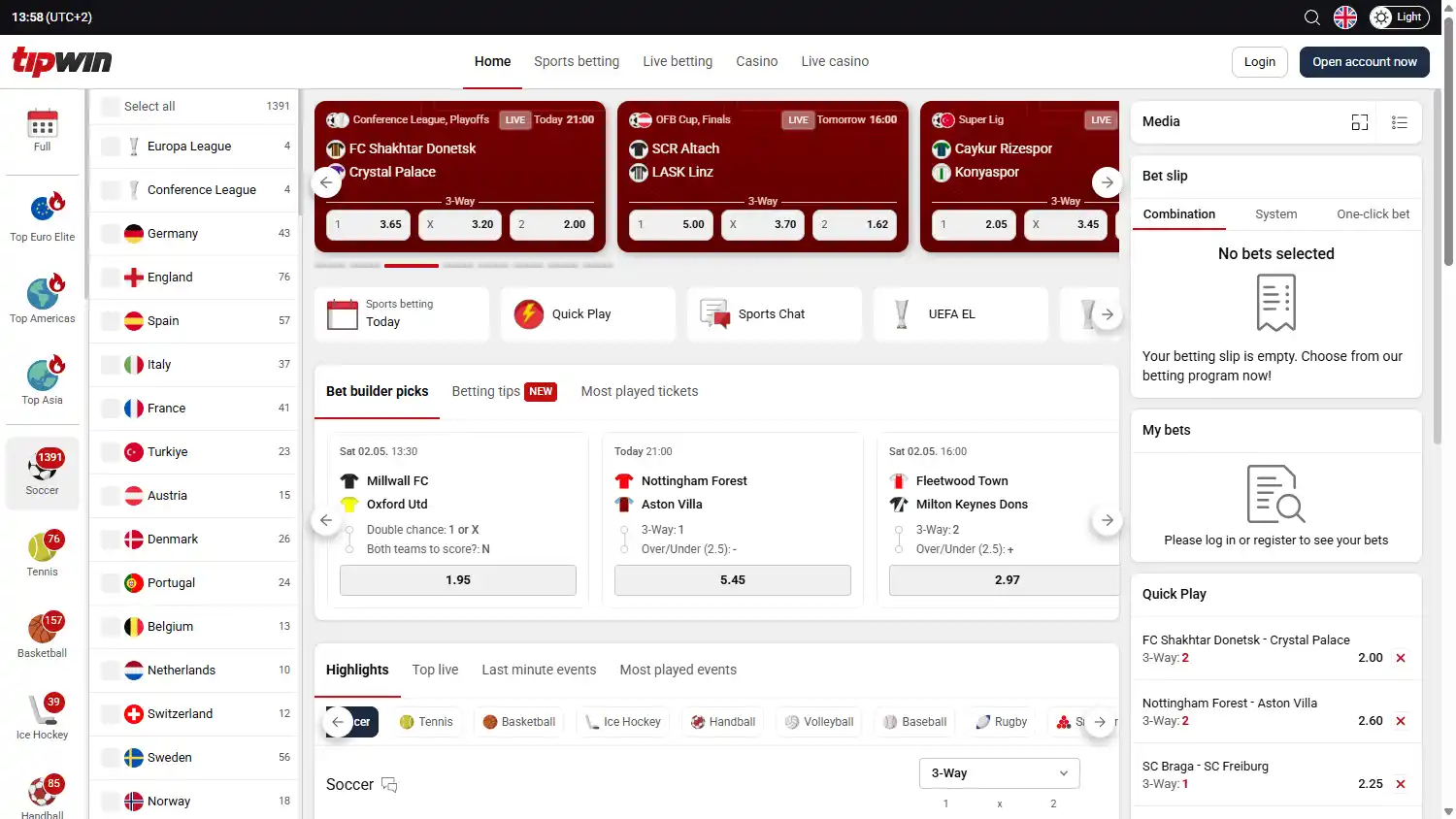 Tipwin Casino screenshot 1