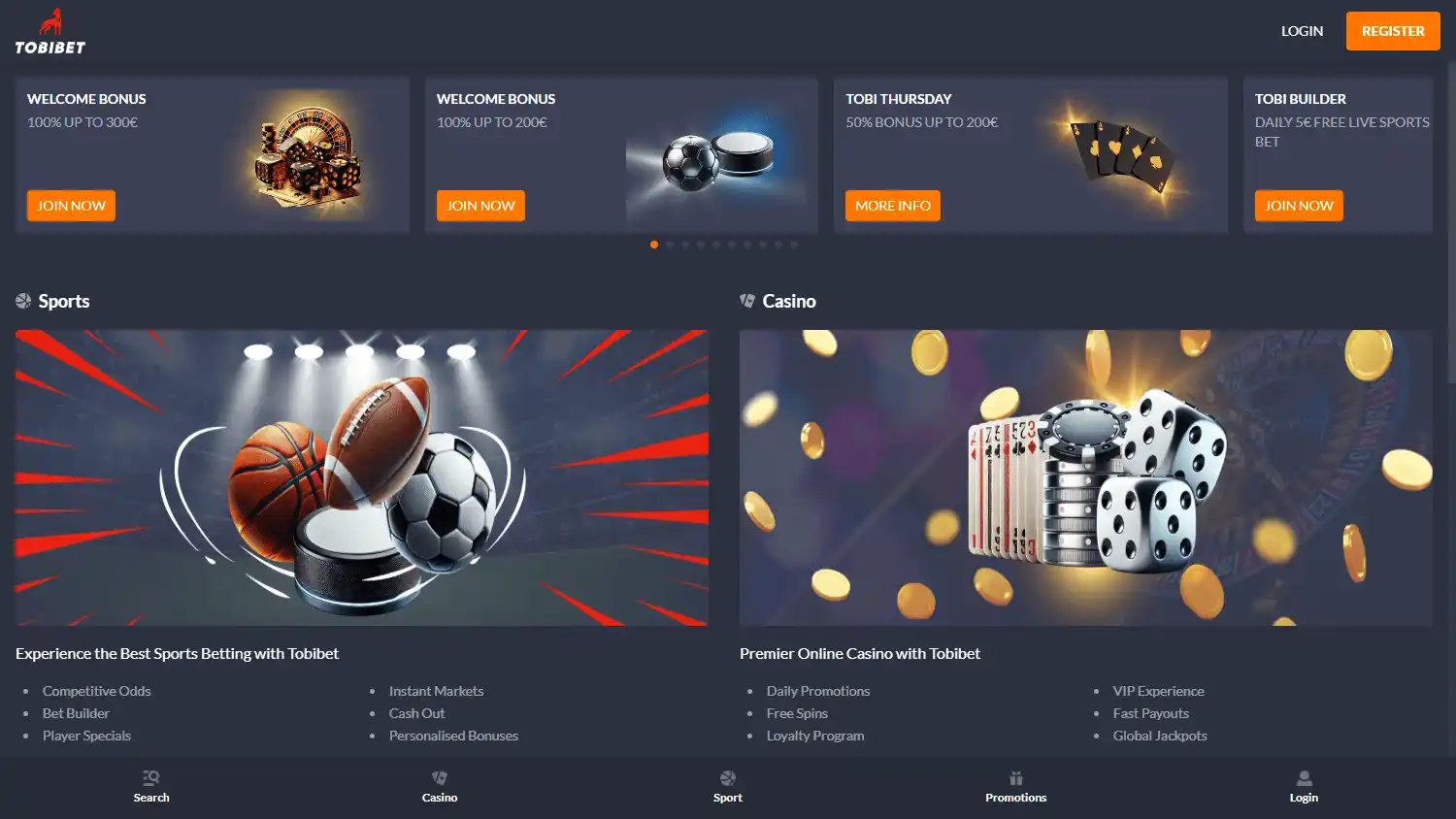 Tobibet Casino screenshot 1