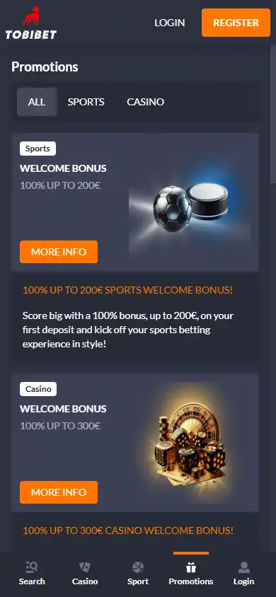 Tobibet Casino screenshot 6