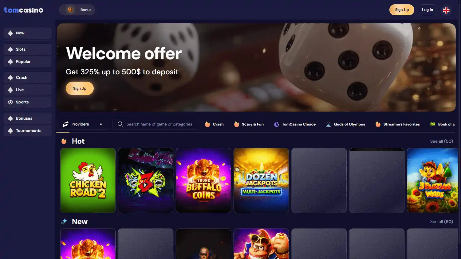 Tom Casino screenshot 1