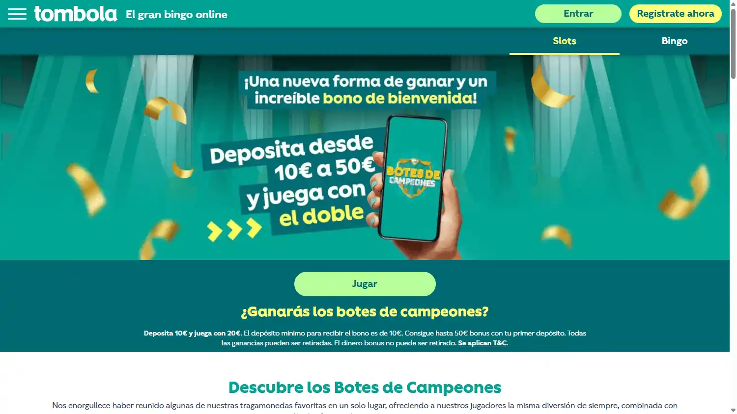 Tombola Casino screenshot 1