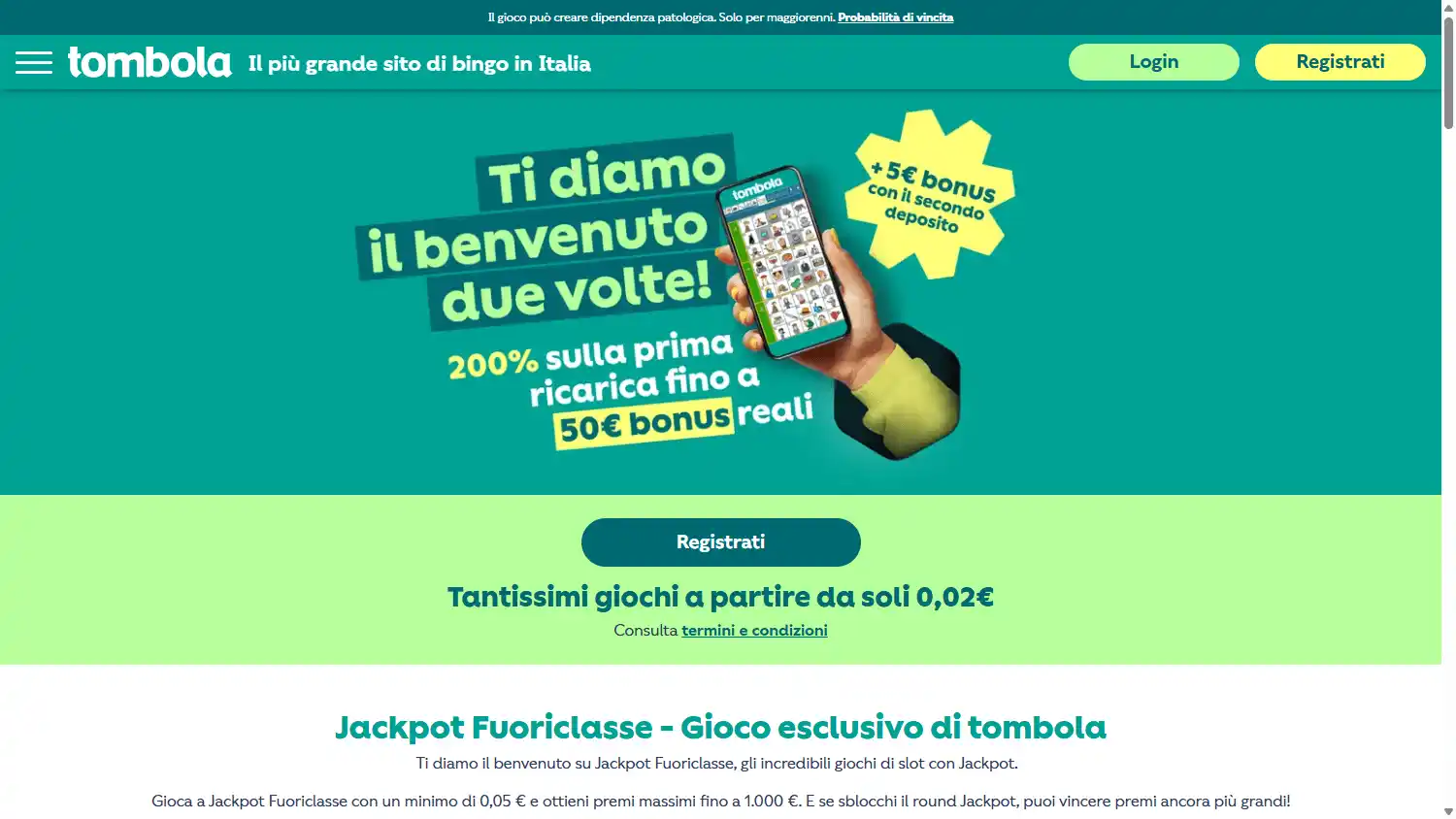 Tombola Casino IT screenshot 1