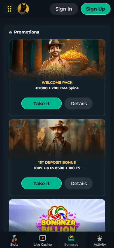 TombRiches Casino screenshot 6